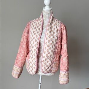 Polagram Pink and Cream Bomber Jacket